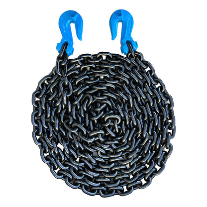 Cadena Negra Con Ganchos 3/8 X 20 Pies Grado 100 Negro PW INDUSTRIAL
