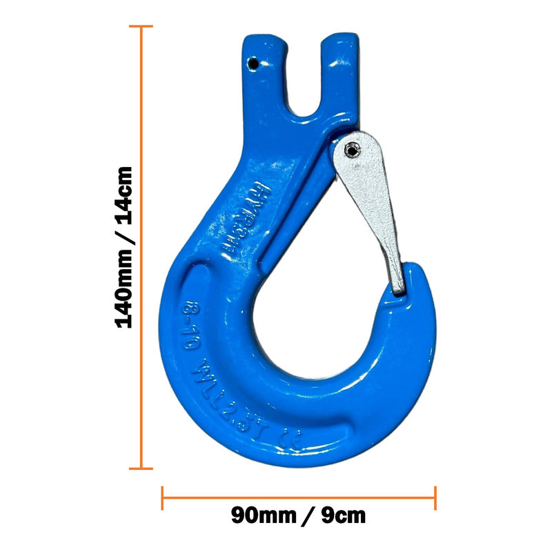 Kit De 2 Ganchos Azules Para Cadena 5/16 Grado 100 Pro Weld Industrial