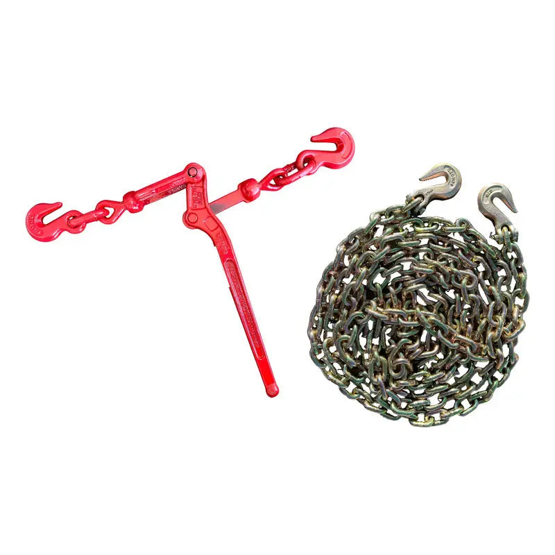 Kit De Cadena 3/8 X 20 Grado 80 Con Tensor De Cadena Rojo PW INDUSTRIAL