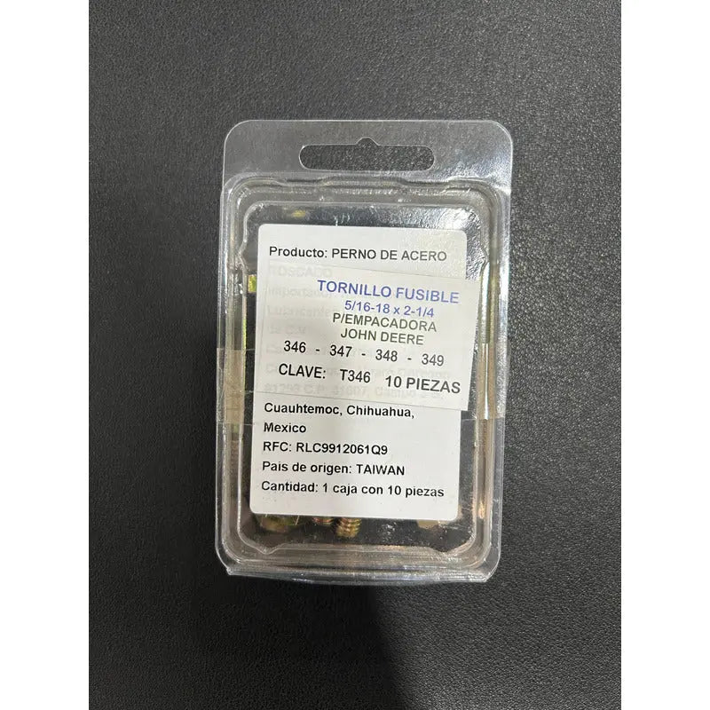 Tornillo Fusible Para Empacadora John Deere 346 (10 Pcs Pro Weld Industrial