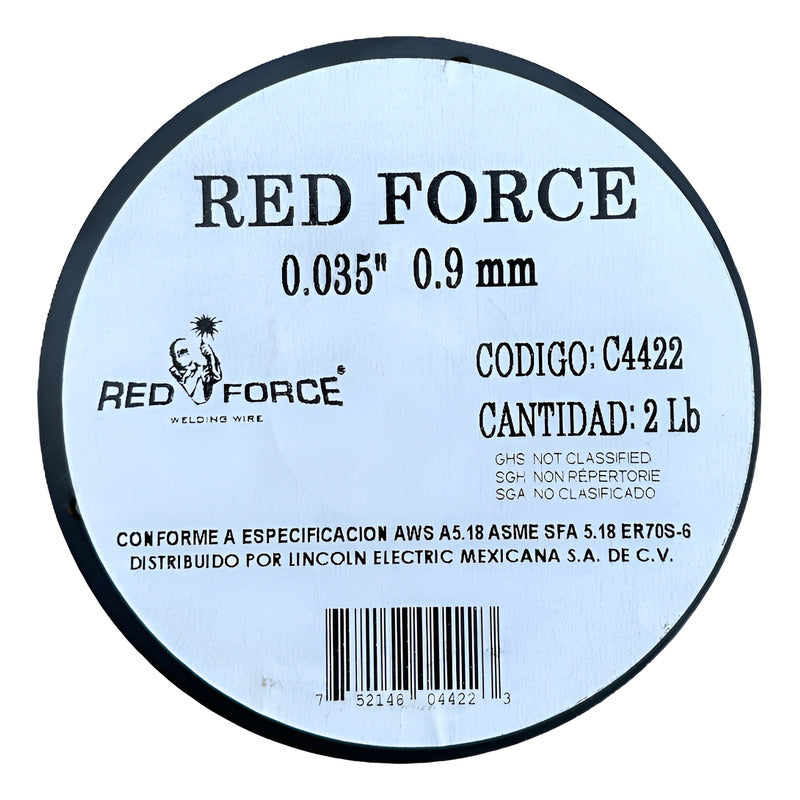 Micro Alambre Er70s-6 Red Force .035  2 Lb/0.907 Kg. Pro Weld Industrial
