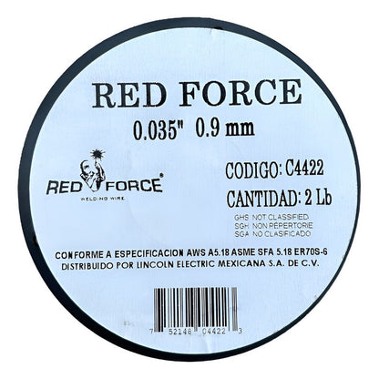Micro Alambre Er70s-6 Red Force .035  2 Lb/0.907 Kg. Pro Weld Industrial