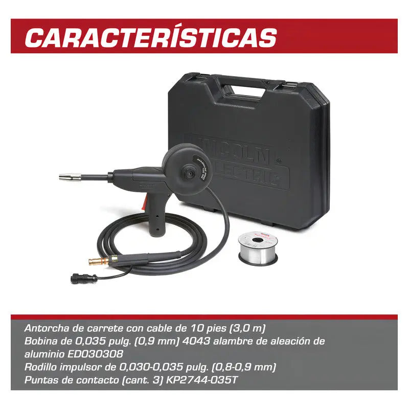 Antorcha Magnum Pro 100sg Spool Gun - Lincoln Electric Color Negro Pro Weld Industrial