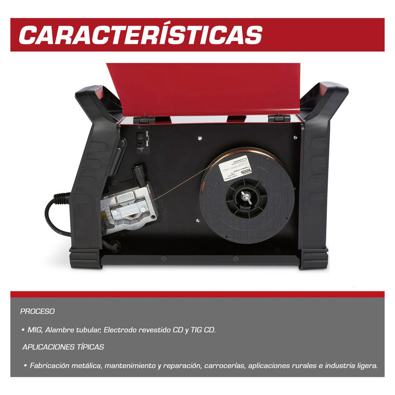 Maquina Soldadora Multiprocesos 215 Mpi Lincoln Electric Rojo Pro Weld Industrial
